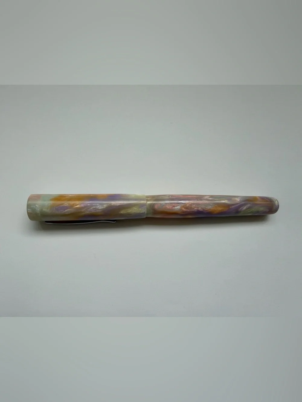 New River City Fountain Pen Company Opal Dark Fineview Resin Rainbow Broad Nib